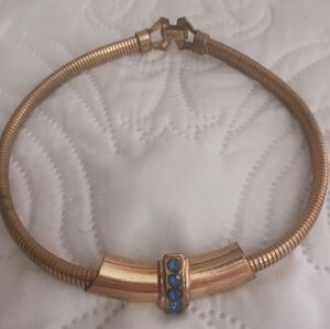 Coro Pegasus Art Deco Necklace Sapphire Jewel Accents